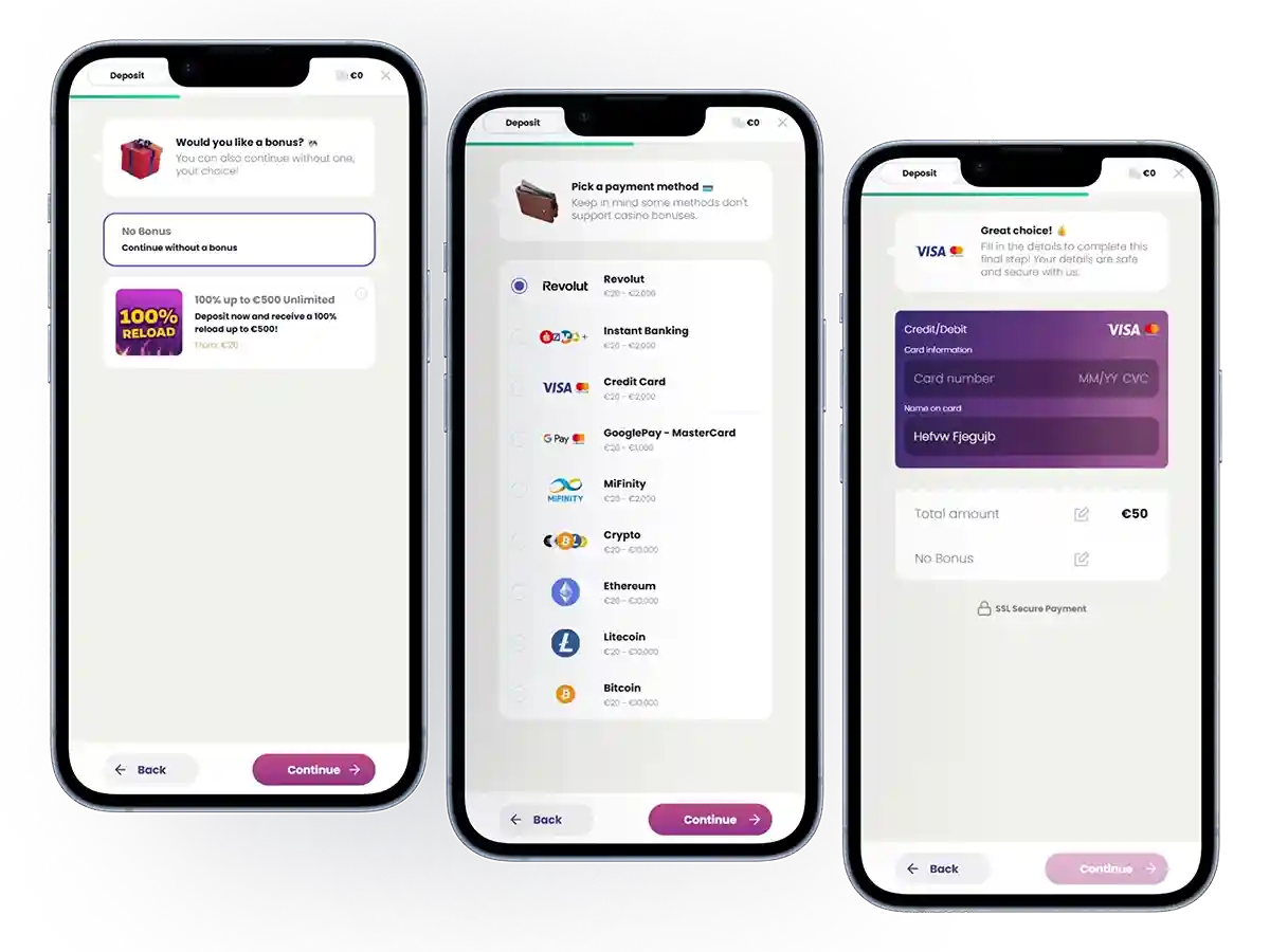 SlotMonster Einzahlungen und Auszahlungen